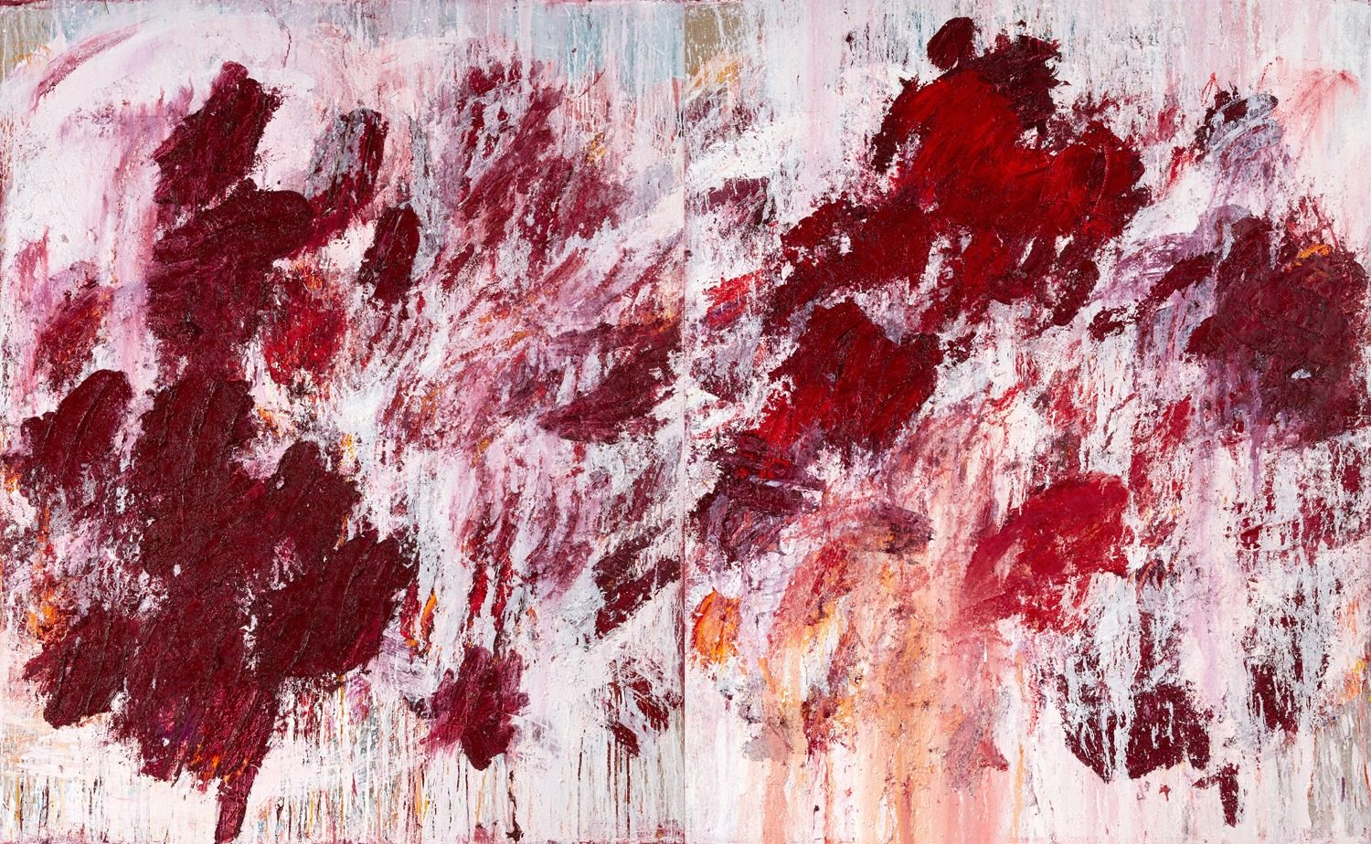 Aida Tomescu, 'In The Crown of Broken April', 2020,oil on Belgian Linen, 190 x 306 cm (Diptych)