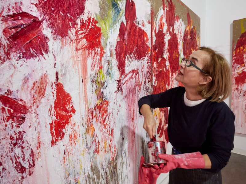 Aida Tomescu, Aida Tomescu in the studio, 2021