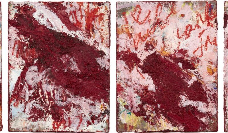 Aida Tomescu, Angels and Bed (I, II, III, IV), 2017