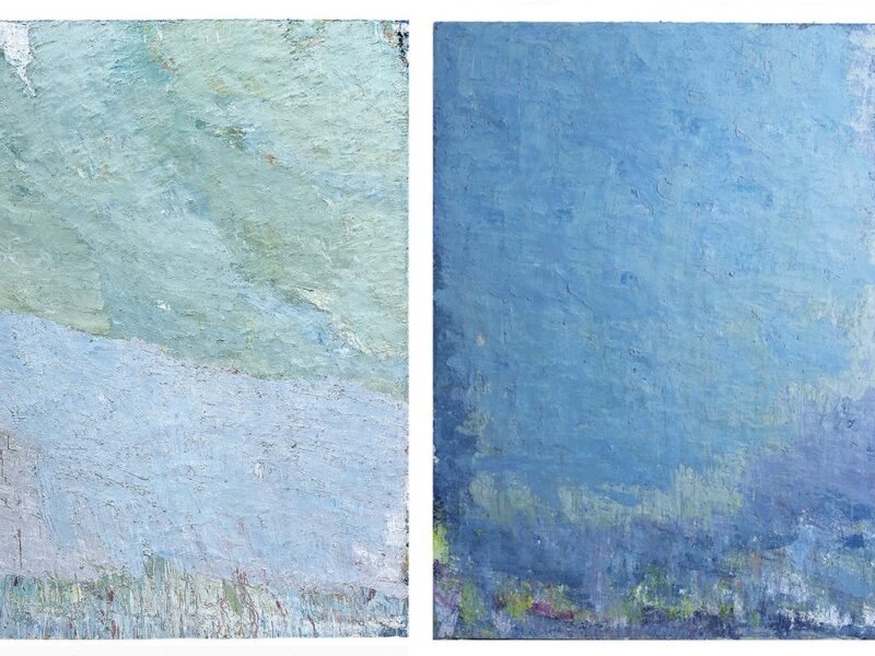 Aida Tomescu, Argint 1, 2004; Cer, 2003; Albastra III, 2002; Thaw, 2004