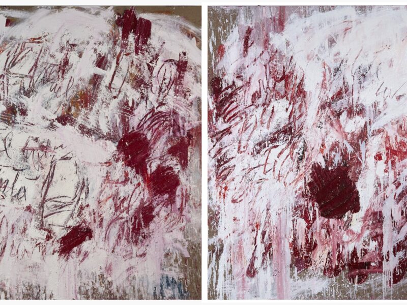 Aida Tomescu, Folded into the white of my words I, Folded into the white of my words II, 2019