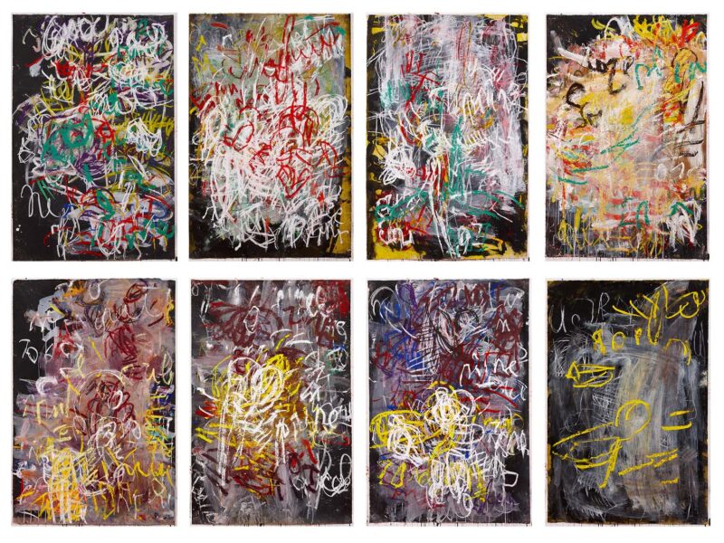 Aida Tomescu, group of 8 works on paper, ANU Drill Hall Gallery, Paintings and Drawings, 2009