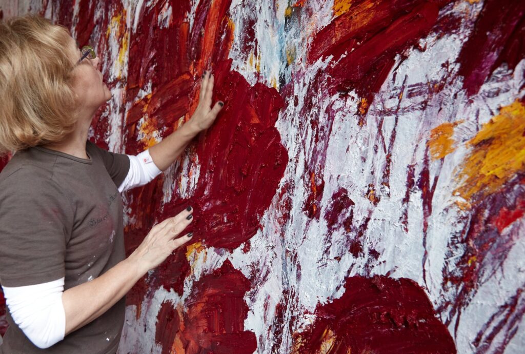 Aida Tomescu, In the studio, 2020