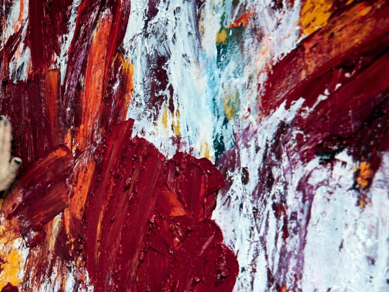 Aida Tomescu, In the studio (Violet with Candles, detail) 2020