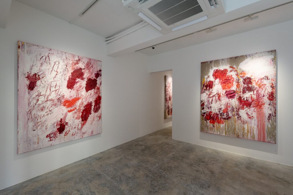 Aida Tomescu, Installation view of Into a Carpet Made of Water, Flowers Gallery, Hong Kong, 2021