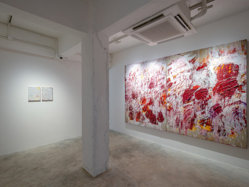Aida Tomescu, Installation view of Into a Carpet Made of Water, Flowers Gallery, Hong Kong, 2021