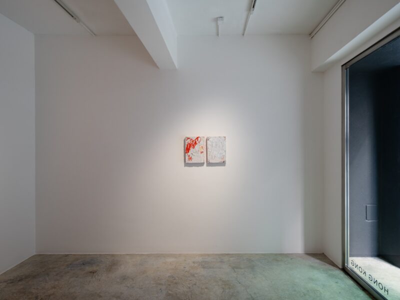 Aida Tomescu, Installation view, Silverpoint IV and III, 2021