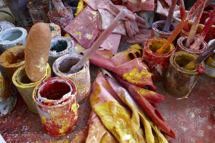 Aida Tomescu, Studio view (pots), 2008