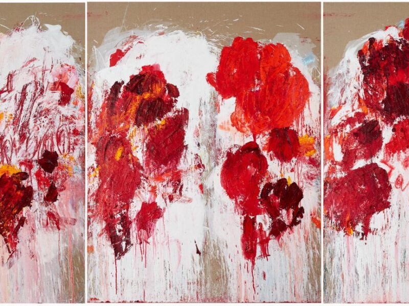 Aida Tomescu, The ear in the river and the prayer in the stone, (triptych), 2022