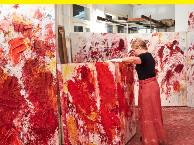 Aida Tomescu, View of the studio with the artist, 2017