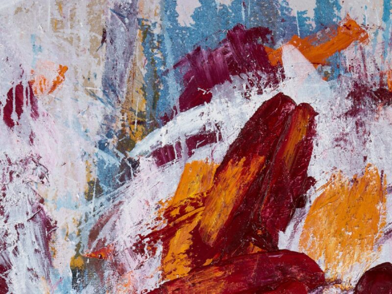 Aida Tomescu, Violet with Candles (detail 03), 2020