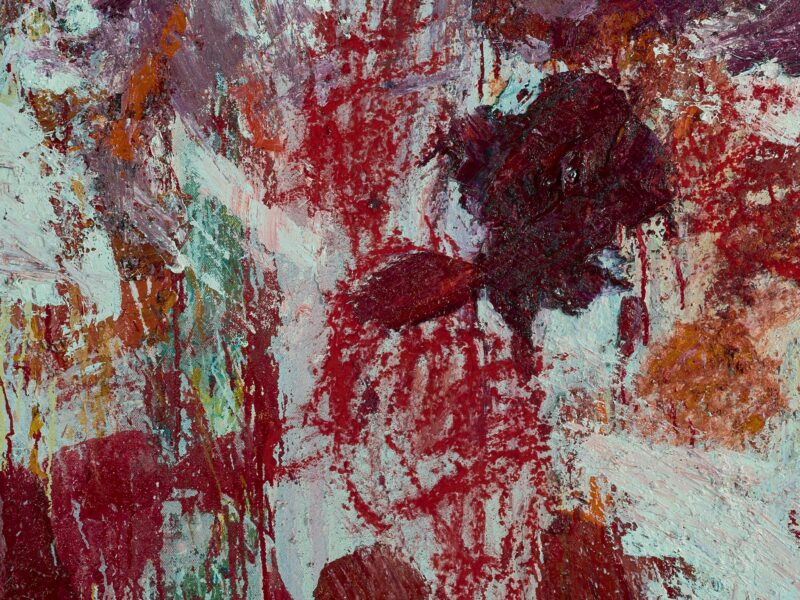 Aida Tomescu, ‘With the Crimson word II’, detail, 2023