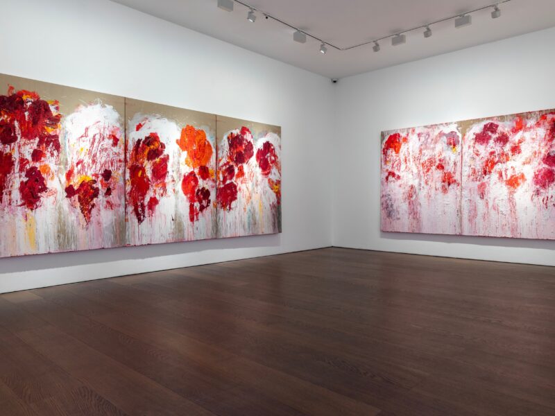 Aida Tomescu, ‘With the Crimson word’ Installation view, Flowers Gallery, London, 2023